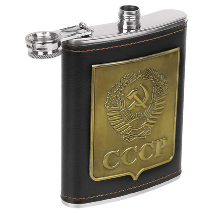 8oz Hip Flask Whiskey Stainless Steel Alcohol Set Funnel Pocket Bottle Engraving