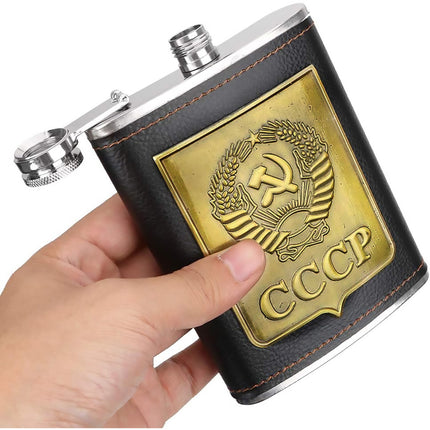 8oz Hip Flask Whiskey Stainless Steel Alcohol Set Funnel Pocket Bottle Engraving