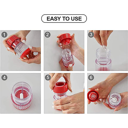 2 in 1 Pill Crusher Grinder Tool Tablet Cutter Medicine Box Storage Compartment