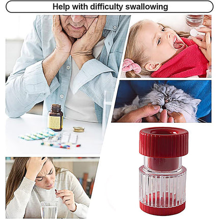2 in 1 Pill Crusher Grinder Tool Tablet Cutter Medicine Box Storage Compartment