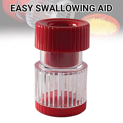 2 in 1 Pill Crusher Grinder Tool Tablet Cutter Medicine Box Storage Compartment