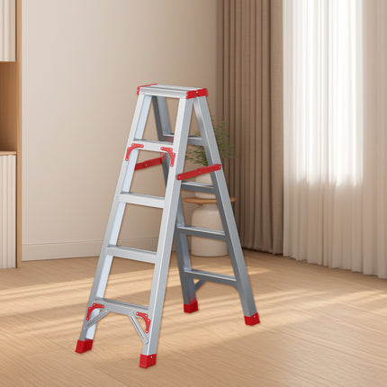 Aluminum 5 Step Folding Ladder Lightweight Stable Frame for Home Garage