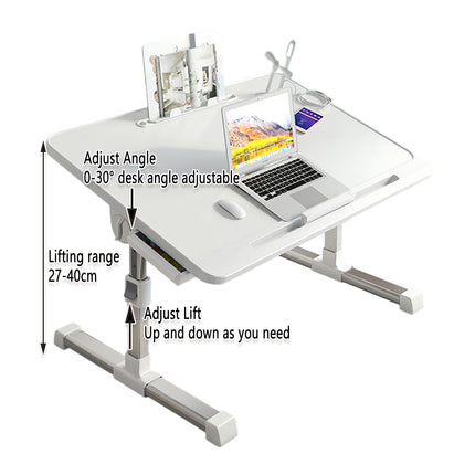 Adjustable Laptop Bed Table Space Saving Sturdy Durable for Work and Study