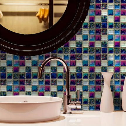 30PCS Waterproof Stainproof Wall Floor Tile Sticker Self Adhesive Renovation