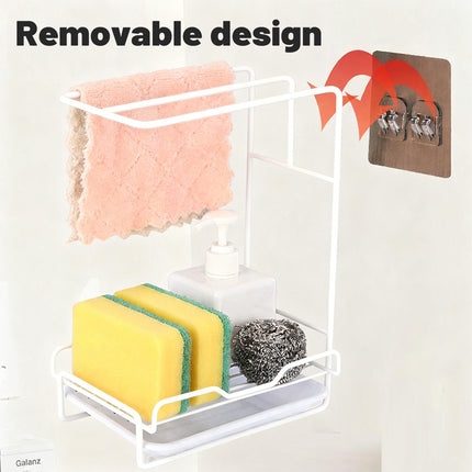 3PCS Kitchen Countertop Drain Rack Space Saving Organiser with Drainage Plate