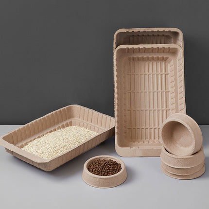 5/10PCS Portable Cat Litter Box Disposable Travel Pet Food Bowl Tray for Outdoor