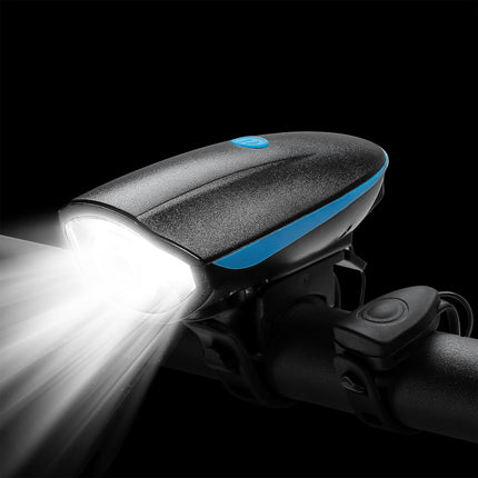 Rechargeable Bike Headlight With Horn Bright LED Waterproof For Night Use