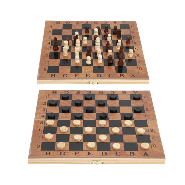Wooden Chess Set Classic 39×39×4.5cm Portable Foldable Game Play