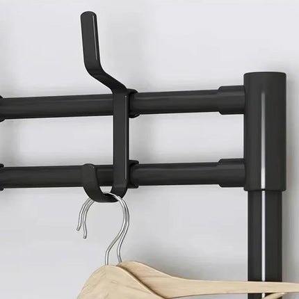 5-Layer Hall Tree with Metal Coat Rack Shoe Rack Entryway Storage Organizer Home