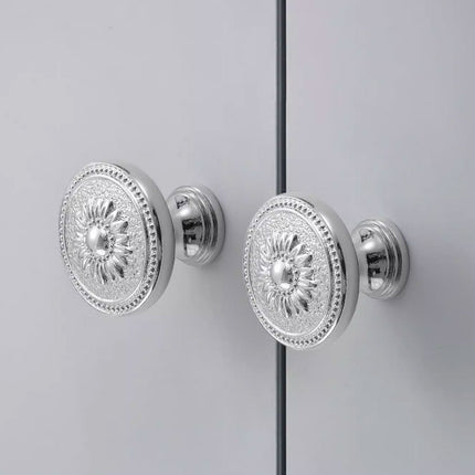 Drawer Cabinet Handle Silver 6Styles Single Hole Modern Minimalist Furniture