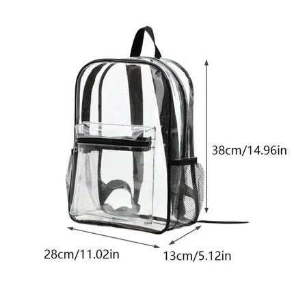 Transparent Backpack Schoolbag Large Capacity Storage Bag For School And Travel