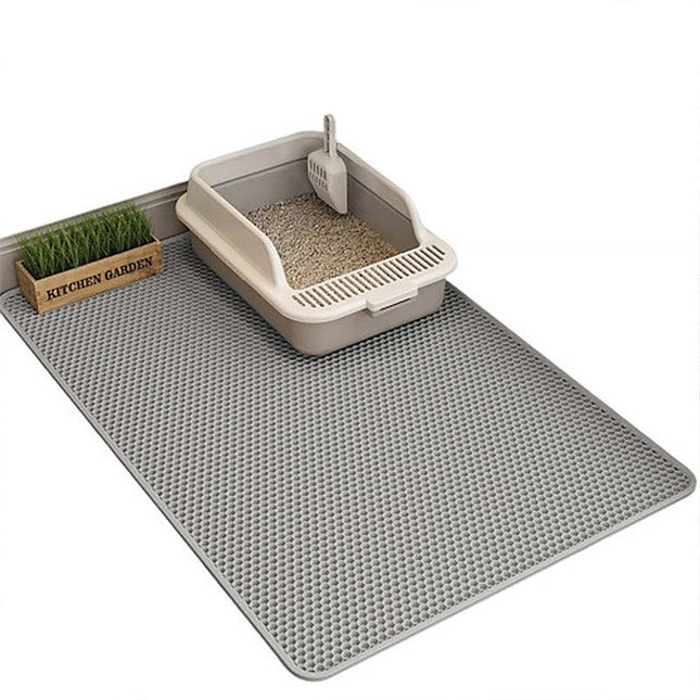 Large Double Layer Litter Mat Waterproof Non Slip Cat Trapping Pad Easy to Clean