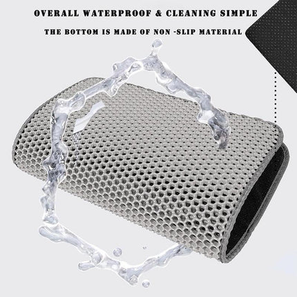 Large Double Layer Litter Mat Waterproof Non Slip Cat Trapping Pad Easy to Clean
