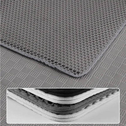 Large Double Layer Litter Mat Waterproof Non Slip Cat Trapping Pad Easy to Clean