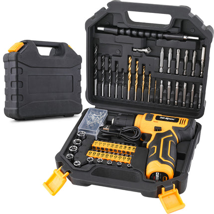110PCS 8V Lithium Drill Kit Rechargeable for Home Repair Furniture Installation