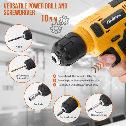 110PCS 8V Lithium Drill Kit Rechargeable for Home Repair Furniture Installation