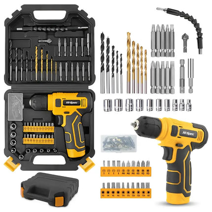 110PCS 8V Lithium Drill Kit Rechargeable for Home Repair Furniture Installation
