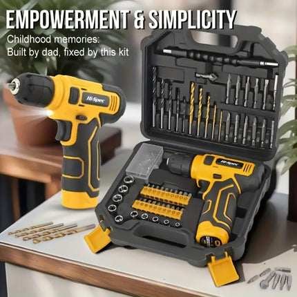 110PCS 8V Lithium Drill Kit Rechargeable for Home Repair Furniture Installation