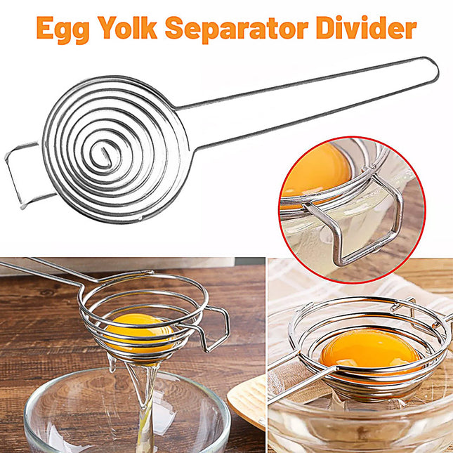 Egg Yolk for Making Cake Stainless Steel Hand Held Separator Divider Kitchen