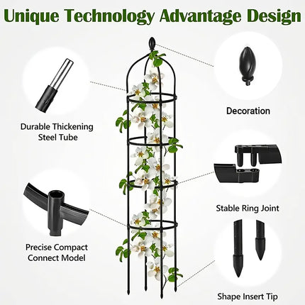 Garden Trellis Durable Plastic for Climbing Plants Outdoor Plant Support Decor