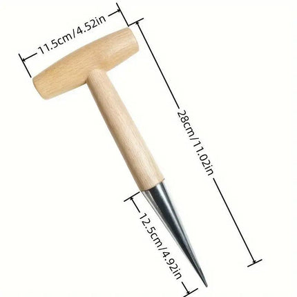 2pcs Gardening Hole Punch T Shape Fertilizer Seeder Vegetable Planting Tool