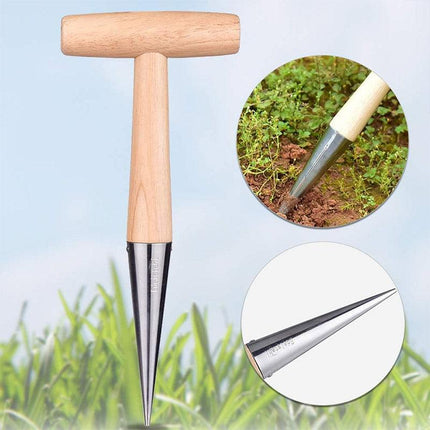 2pcs Gardening Hole Punch T Shape Fertilizer Seeder Vegetable Planting Tool