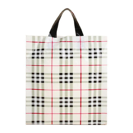 50x Reusable Plastic Tote Bag Eco Friendly Shopping Bags Durable Large Capacity