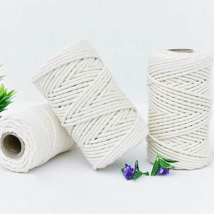 Cotton Rope Macrame Cord 1-12mm DIY Craft Tapestry Binding Decorative String
