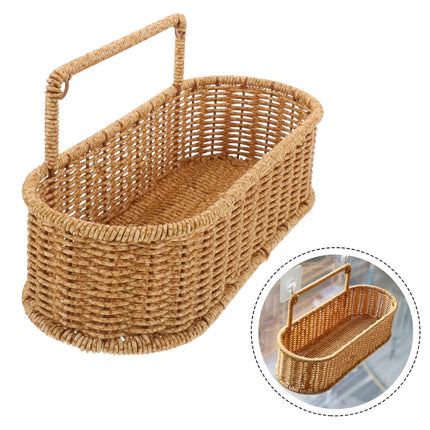 Bathroom Kitchen Multi-Tier Storage Rack Plastic Rattan Height Sturdy Waterproof