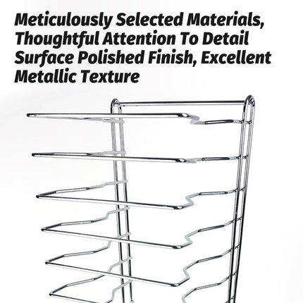 Pizza Baking Rack 14-Tier Iron Pizza Stand Easy to Storage for Kitchen Oven Use