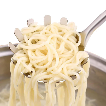 Stainless Steel Pasta Server Cooking Tool Spaghetti Spoon Fork Kitchen Utensil