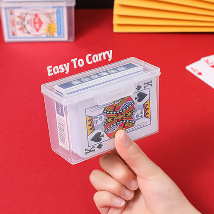 10PCS Card Storage Box Transparent Plastic Holder ID Business Card Organizer