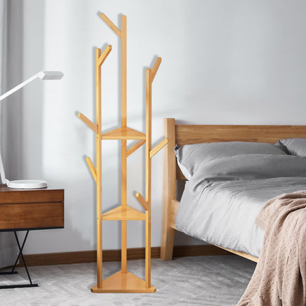Multi-Functional Floor-Standing Coat Rack With Hooks Space Saving Durable