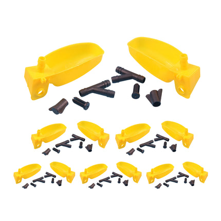 Bird Water Dispenser Set 12PCS Plastic Feeder Cups for Quail Pigeon Cage Bowl