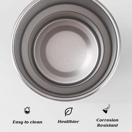 6PCS Stainless Coffee Steel Camping Cups with Foldable Handle 480ml Food-Grade