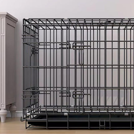 Metal Dog Crate Pet Cage with Divider for Puppies Cats Kennel Indoor Pet House