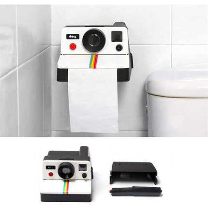 Vintage Camera Paper Towel Dispenser Bathroom Roll Holder Decorative Drawer