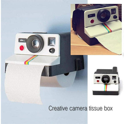 Vintage Camera Paper Towel Dispenser Bathroom Roll Holder Decorative Drawer