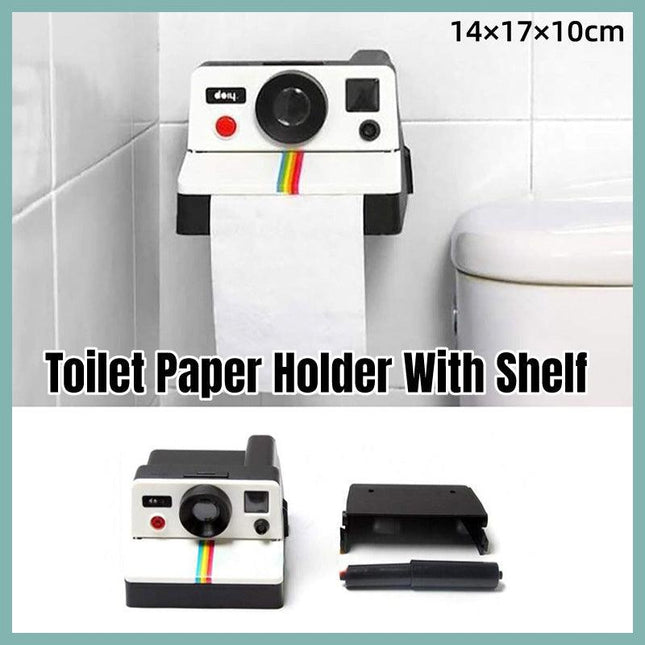 Vintage Camera Paper Towel Dispenser Bathroom Roll Holder Decorative Drawer