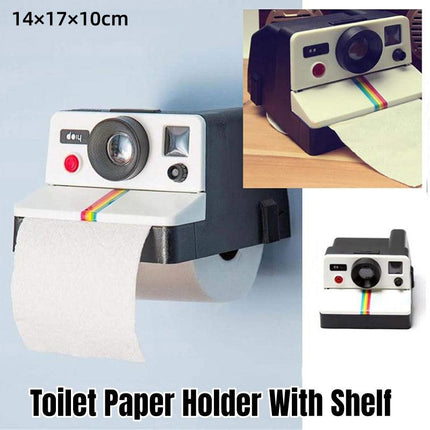 Vintage Camera Paper Towel Dispenser Bathroom Roll Holder Decorative Drawer