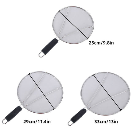 Stainless Steel Mesh Cover Anti Scald Filter Screen Anti Splash Lid For Kitchen