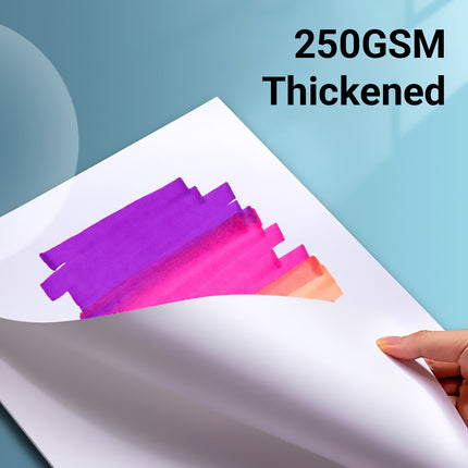 300 Sheets A4 Paper 250GSM Bright White Smooth Surface for Printer Painting Use