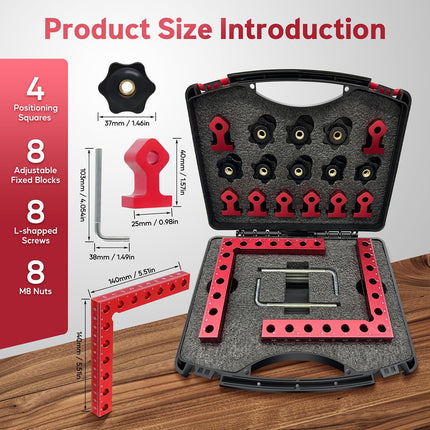 Woodworking Square Toolbox Set Precision Carpentry Durable Heavy Professionals