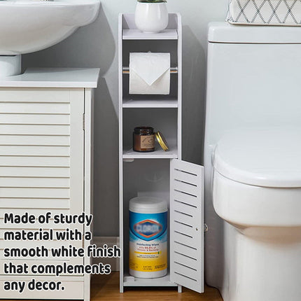Narrow Bathroom Storage Cabinet Waterproof Multifunctional Toilet Vanity Storage