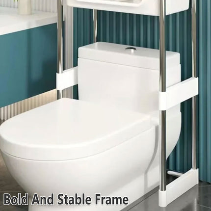 Toilet Storage Rack Over Toilet Shelf Floor Stand Bathroom Organiser Small Space