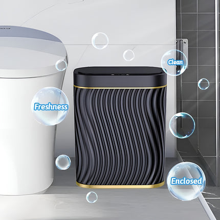 Sensor Trash Can 8L Narrow Black Smart Bin Touchless Bathroom Toilet Waste Bin