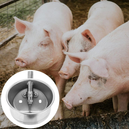 Pig Drinking Bowl Stainless Steel Automatic Water Dispenser Feeder Piglet Farm