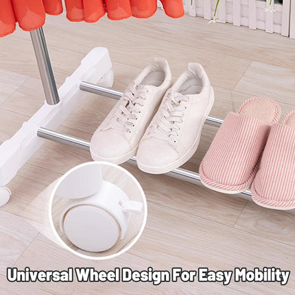 Floor-Standing Clothes Drying Rack Space Saving Durable for Home Balcony Use
