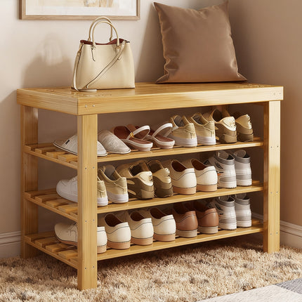 Sit-On Shoe Rack Storage Bench for Entryway Hallway Home Space Saving Durable
