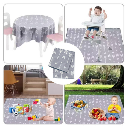 Non Slip Waterproof Floor Mat High Chair Picnic Tablecloth Play Protector
